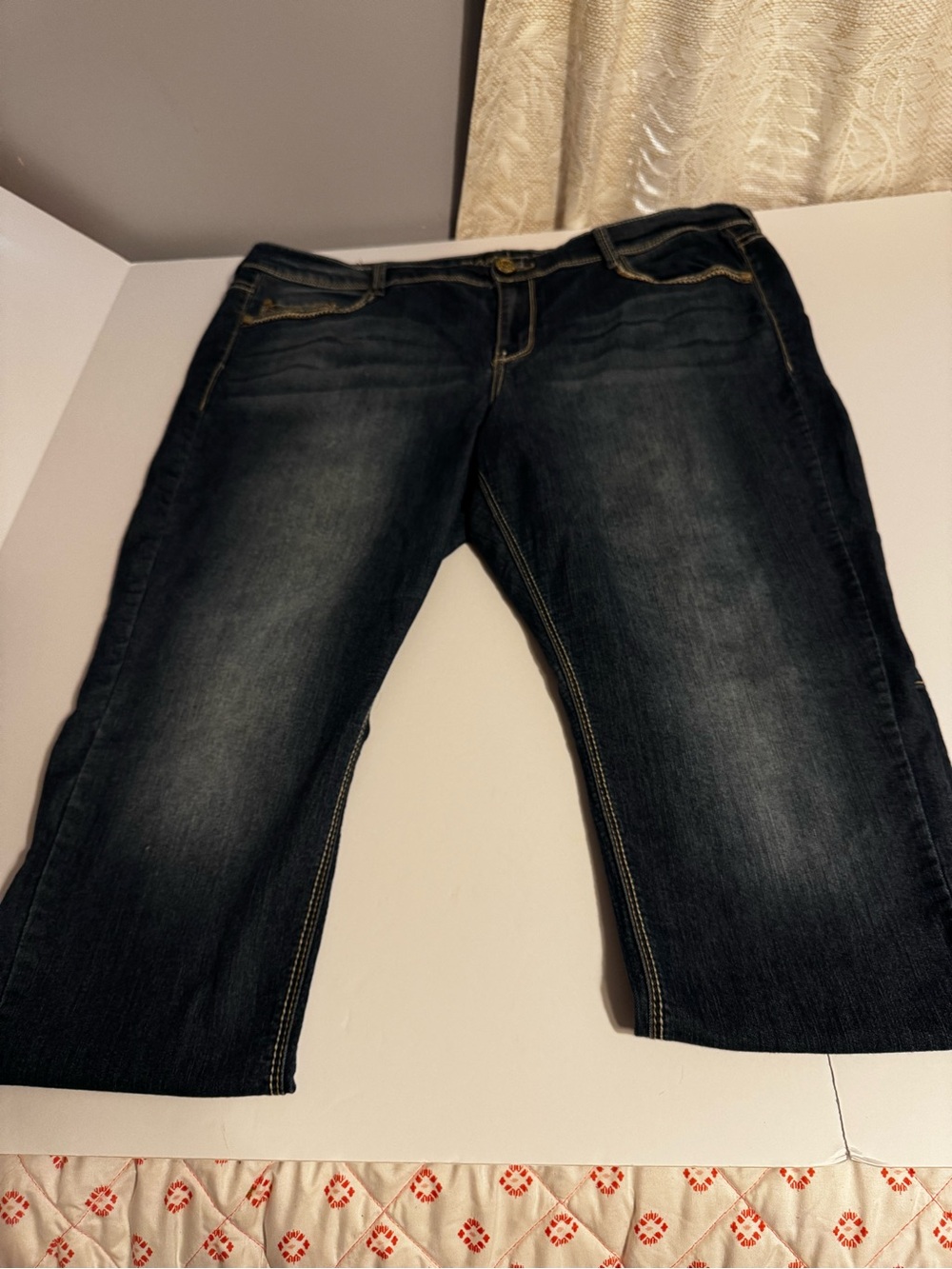 Maurice Distressed Embroidered Pockets Women’s Plus Size 22 Y2k Grunge Denim